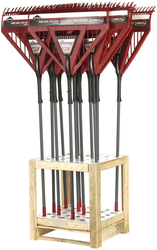 Combo Dual Tine rake with removal hand rake, Garant