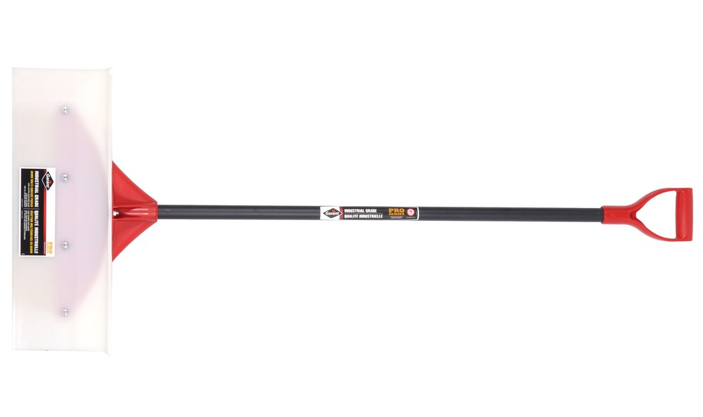 Snow pusher, 30&#34; UHMW, black fiberglass hdle, kd, dh, Garant (bilingual)
