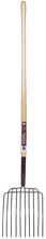 Garant G1013L - Bedding fork, 10 steel tines/13", wood handle, lh