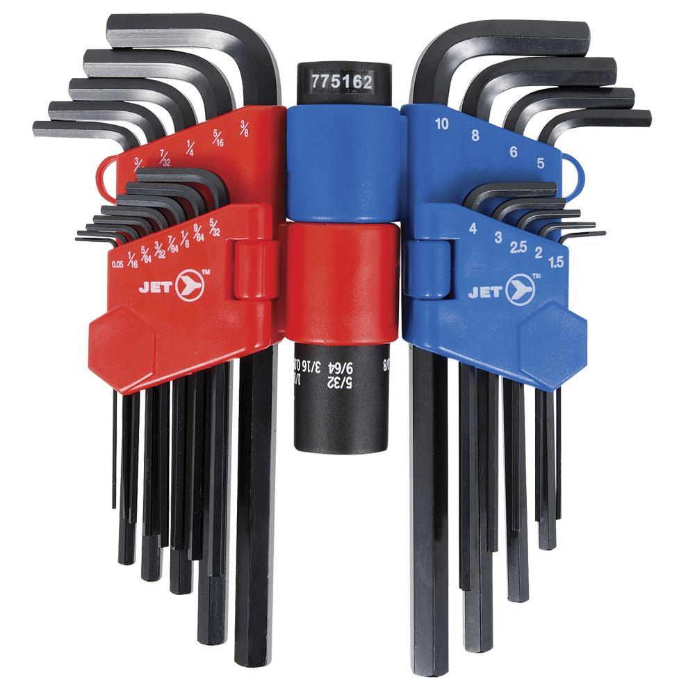 22 PC SAE / Metric Long Arm Hex Key Set