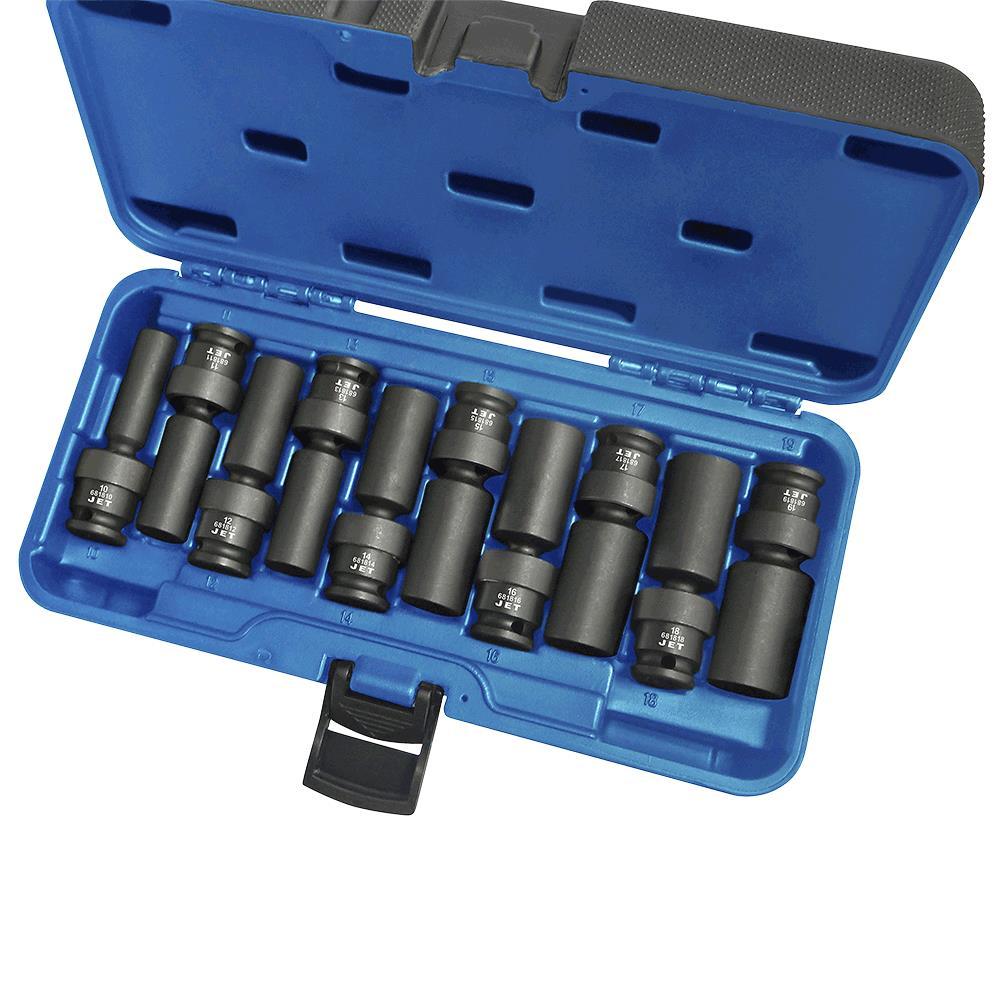 10 PC 3/8&#34; DR Metric Universal Deep Impact socket Set - 6 Point
