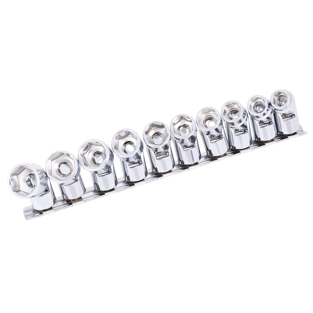 10 PC 3/8&#34; DR Metric Universal Socket Set - 6 Point