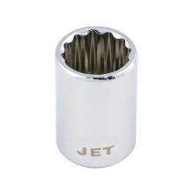 Jet 672623 - 1/2" DR Chrome Socket - Metric - Regular - 12 point - 23 mm