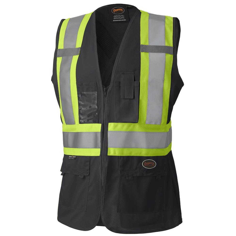 Hi-Viz Women&#39;s Safety Vest - Black - 3XL