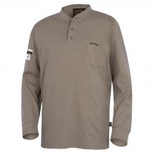 Pioneer V2580230-L - 100% Cotton FR Interlock 7 oz. Henley Shirt - Beige - L