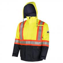 Pioneer V2590160-XL - Hi-Viz Yellow "The Defender" FR/ARC/Antistatic 300D Oxford Trilaminate Safety Rainwear Jacke