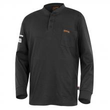 Pioneer V2580270-S - 100% Cotton FR Interlock 7 oz. Henley Shirt - Black - S