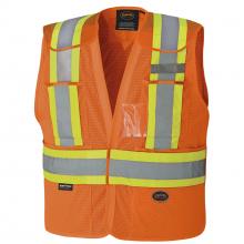 Pioneer V1021450-L/XL - Hi-Viz Orange Drop Shoulder Safety Tear-Away Vest - L/XL